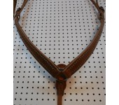 Harness Leather Breast Collar With Engraved Spots